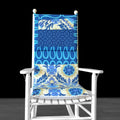 Blue Flowers Floral Adjustable Rocking Chair Cushion