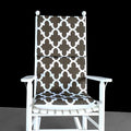 Brown Hidden Zipper Rocking Chair Cushion