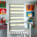 Gray Yellow Stripe Rocking Chair Cushion for Adult Rocker