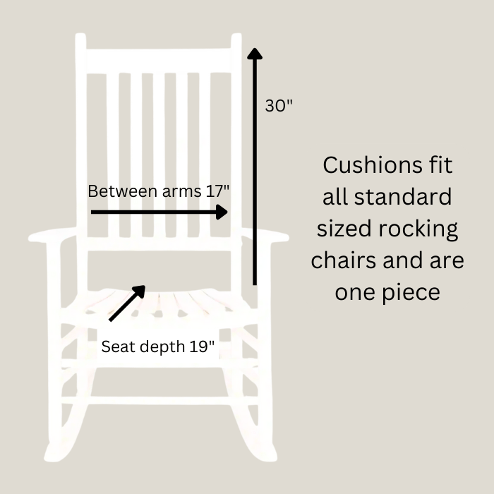 Light Blue Herringbone Adjustable Rocking Chair Pad