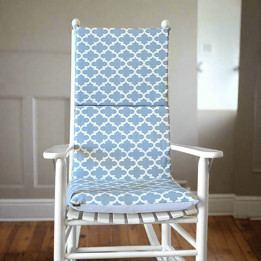 Light Blue Rocking Chair Covers, Indian Style Rocking Chair Pads And Covers