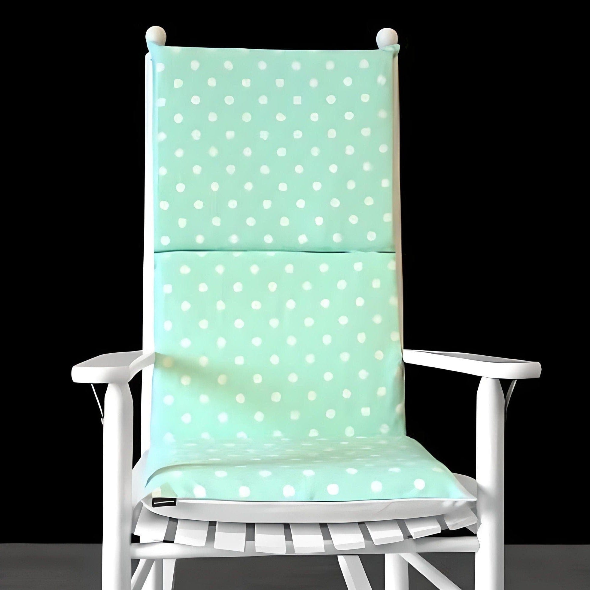 Mint Green Polka Dot Rocking Chair Cushion Cushion
