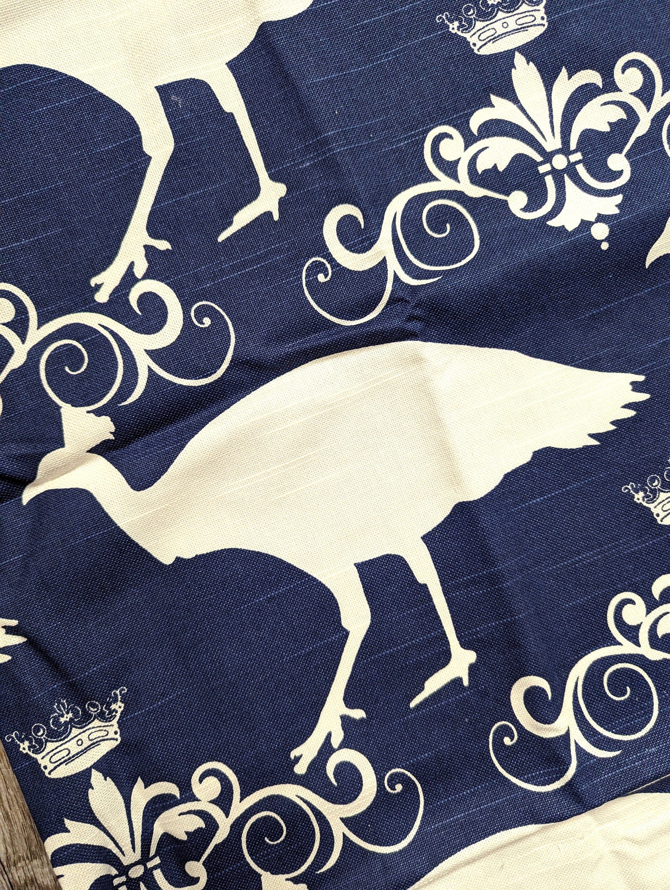Navy Blue Peacock Rocking Chair Pads And Covers