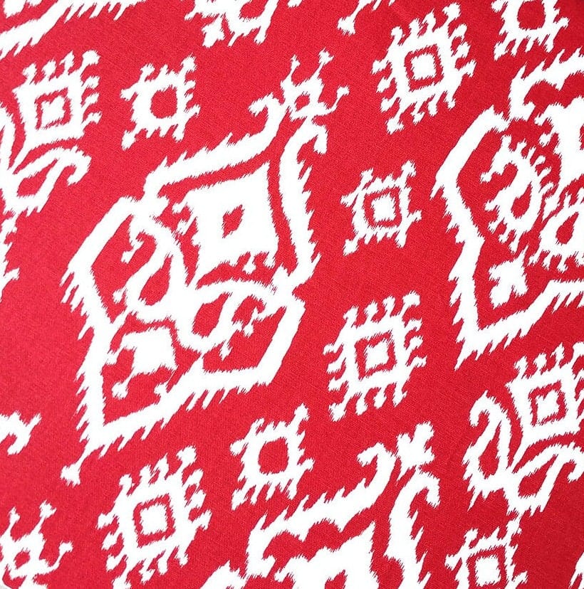 Red Ikat Rocking Chair Cushion