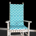 Turquoise Blue Chevron Zig Zag Rocking Chair Cushion