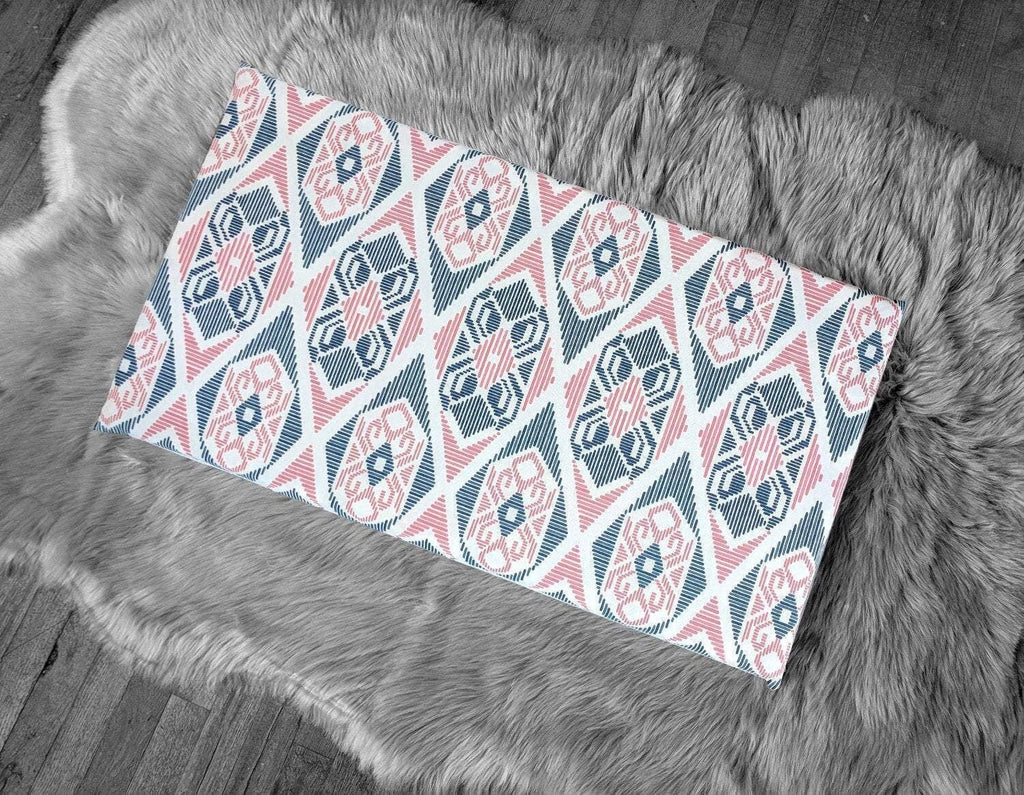 SALE IKEA Bankkamrat, Hemmahos, Stuva Bench Pad Cover Blue Pink Tribal Pattern