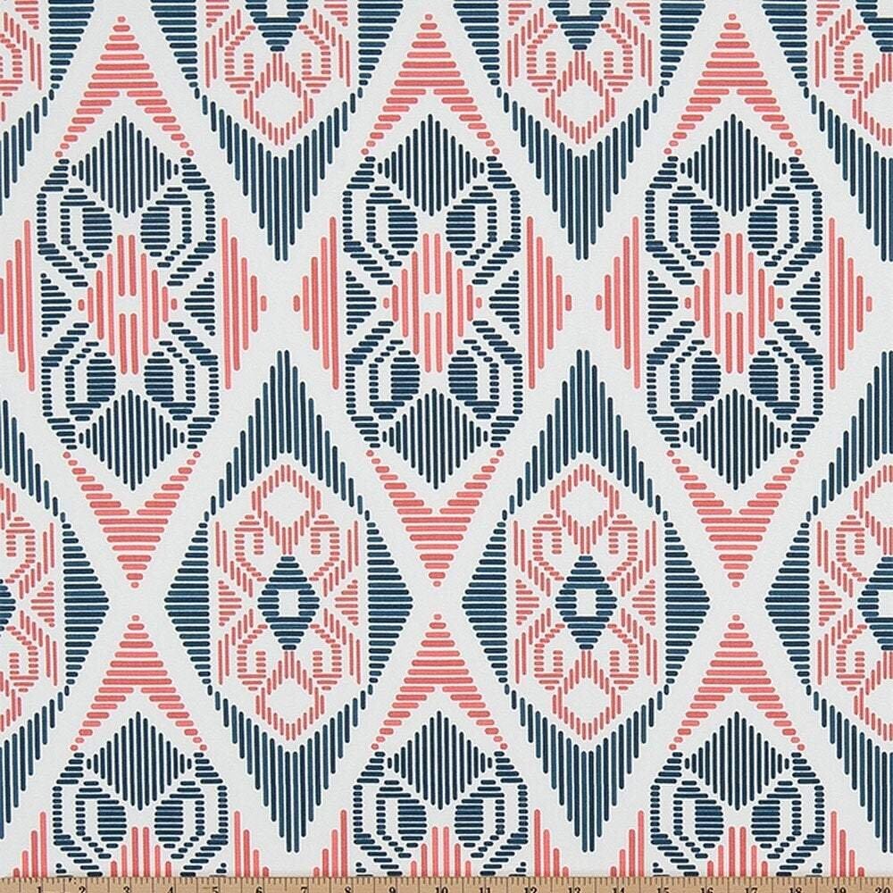 SALE IKEA Bankkamrat, Hemmahos, Stuva Bench Pad Cover Blue Pink Tribal Pattern