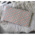 SALE IKEA Bankkamrat, Hemmahos, Stuva Bench Pad Cover  Red and Blue Honeycomb Pattern