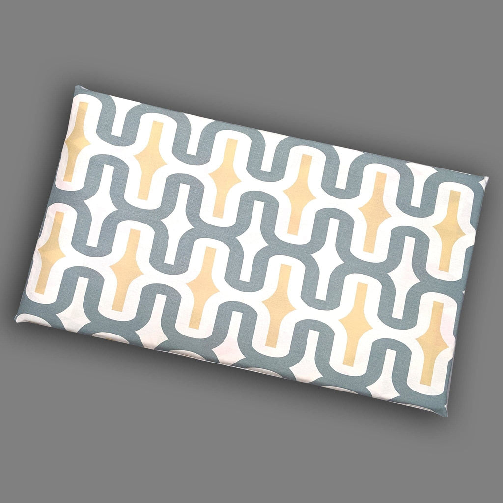 SALE IKEA Bankkamrat, Hemmahos, Stuva Bench Pad Cover  Retro Pattern, Gray, Yellow White