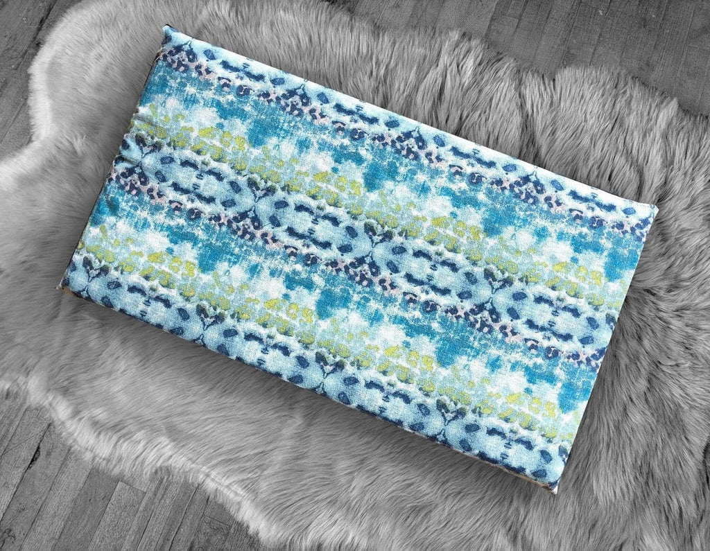 SALE IKEA Bankkamrat, Hemmahos, Stuva Bench Pad Cover Tie-Dye Ocean Blue Green