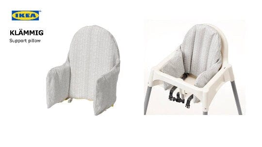 SALE Baby Highchair Cushion Cover for IKEA Klammig, Pyttig, Antilop, Retro Blue