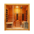 Rövia Oasis 3-Person Indoor Hybrid Sauna Room With Built-In Lounge Chair (SAK35182)