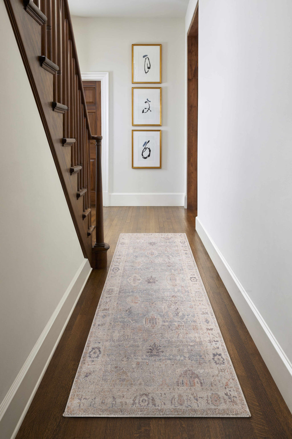 Marlene Damask Cream & Blue Area Rug - Becki Owens x Livabliss