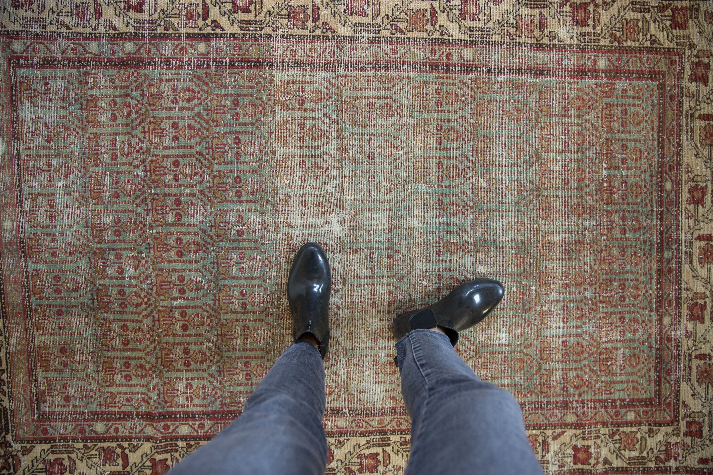 4x6 Vintage Distressed Hamadan Rug