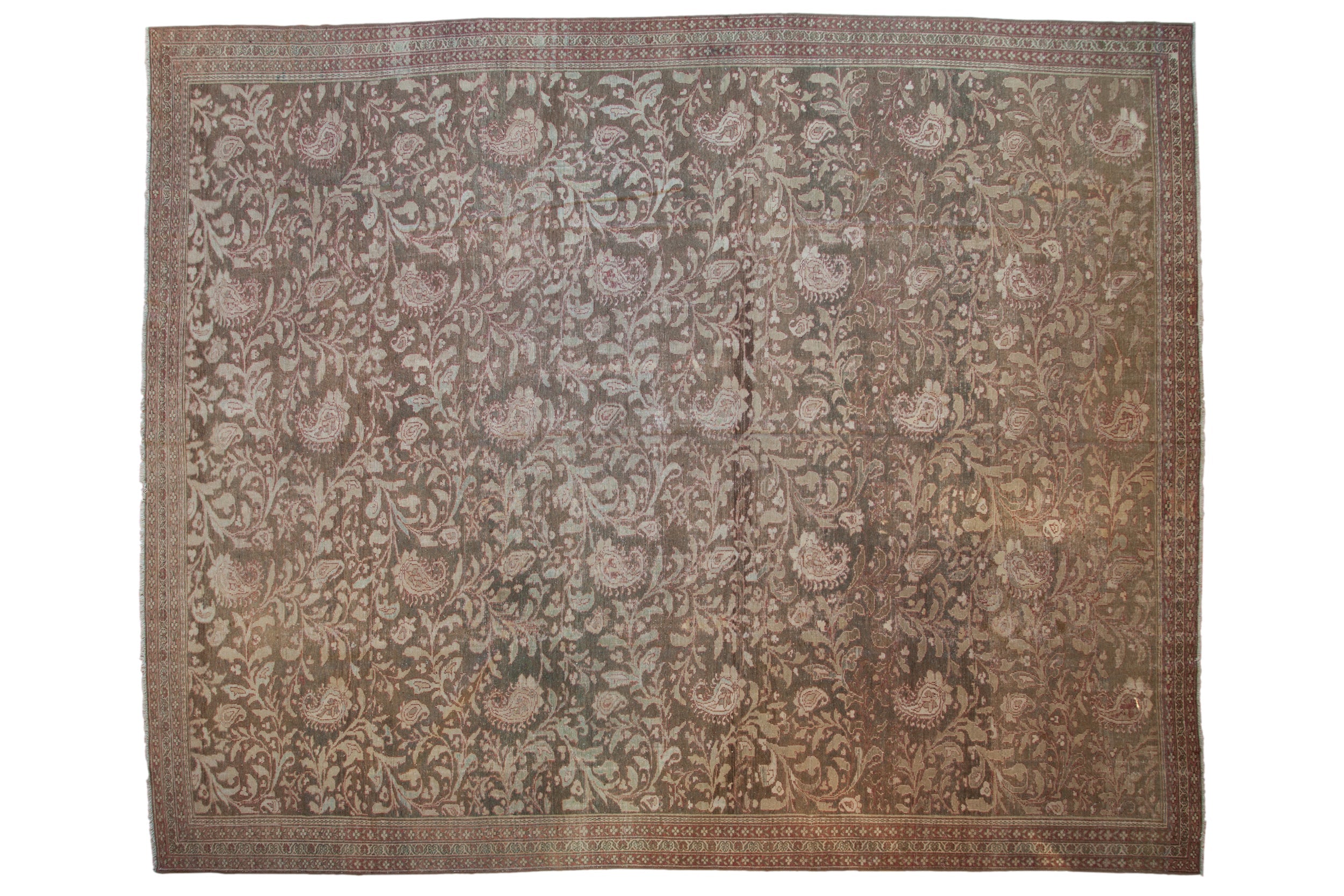 12x15 Vintage Distressed Malayer Carpet