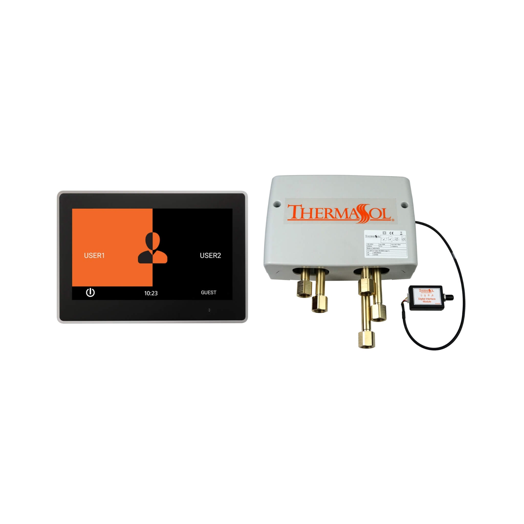 ThermaSol ThermaTouch 10-Inch Polished Nickel Digital Shower Control Package [DSPU-TT10] (SAK56024)