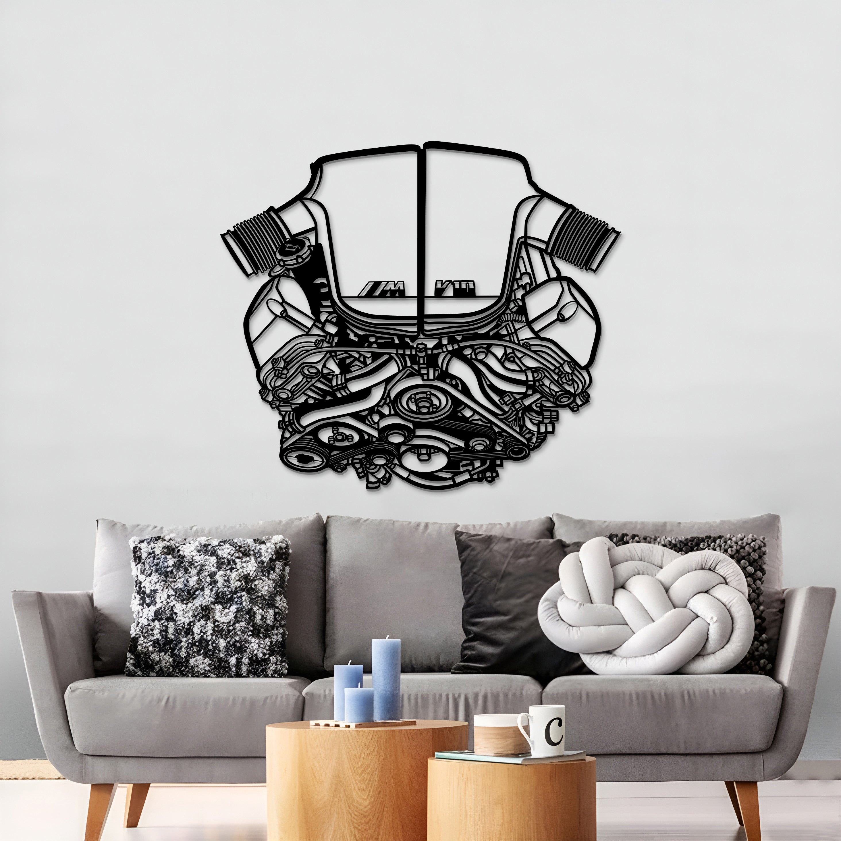 S85 V10 Metal Engine Block Wall Art  - MTEB-0003