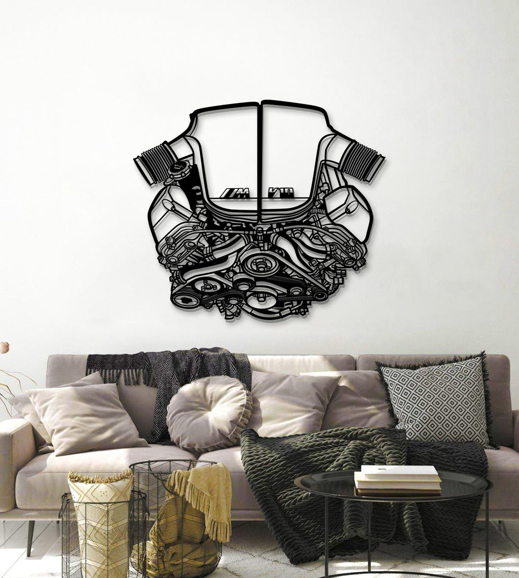 S85 V10 Metal Engine Block Wall Art  - MTEB-0003