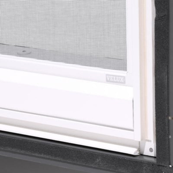 VELUX Solar Powered Venting Deck Mount Skylight - White Solar Powered Shade
