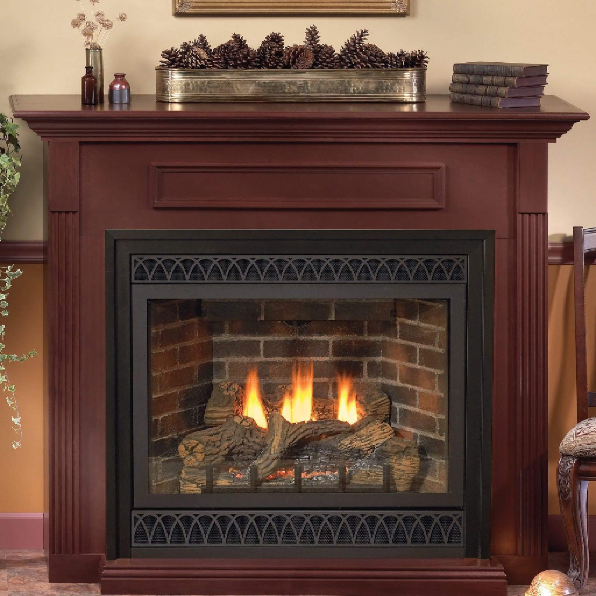 White Mountain Hearth Tahoe Propane Gas Direct Vent Deluxe Fireplace, 36" [DVD36FP] (SAK67105)